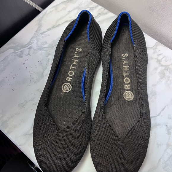 Rothy’s The Flat Black Solid Round Toe Knit Shoes - Picture 5 of 11